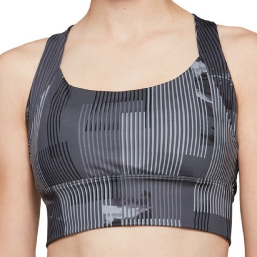Asics Small Gray Printed Train Sports Bra
